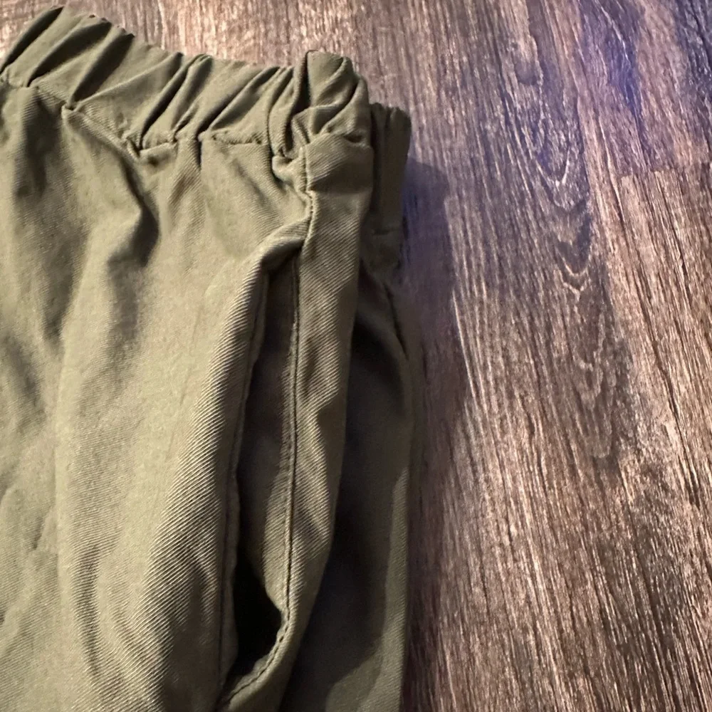 Olive Green Women's Casual Pants - Picture 9 of 9